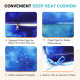 Outdoor Deep Seat Patio Seat Cushion Set, 25x25x5 inch, 2-Piece Back Chair Cushion