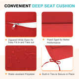 Outdoor Deep Seat Patio Seat Cushion Set, 25x25x5 inch, 2-Piece Back Chair Cushion
