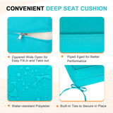 Outdoor Deep Seat Patio Seat Cushion Set, 25x25x5 inch, 2-Piece Back Chair Cushion