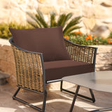 Outdoor Deep Seat Patio Seat Cushion Set, 25x25x5 inch, 2-Piece Back Chair Cushion