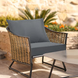 Outdoor Deep Seat Patio Seat Cushion Set, 25x25x5 inch, 2-Piece Back Chair Cushion