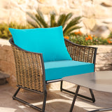 Outdoor Deep Seat Patio Seat Cushion Set, 25x25x5 inch, 2-Piece Back Chair Cushion