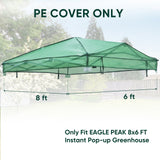 Greenhouse Replacement Shade Cloth Top Cover for 8x6/12x8 Portable Walk-in Pop up Greenhouse - Eagle Peak®