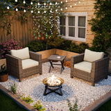 Harbor Haven 3 PCS Wicker Patio Bistro Set, Outdoor Chairs &amp; Side Table - Eagle Peak Custom Canopy Tent