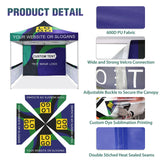 Heavy - Duty Canopy Tent with Your Logo and Custom Design 10x10 ft, CLICK TO CONFIGURE - Package Prices Start at $579.99 - Eagle Peak Custom Canopy Tent