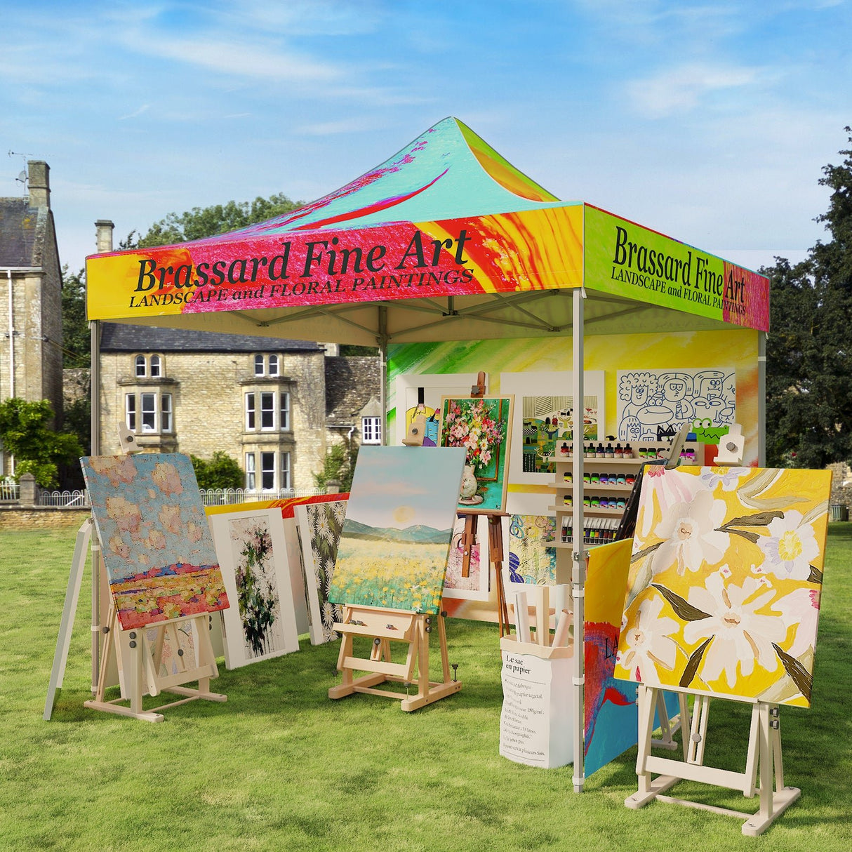 Heavy - Duty Canopy Tent with Your Logo and Custom Design 10x10 ft, CLICK TO CONFIGURE - Package Prices Start at $579.99 - Eagle Peak Custom Canopy Tent