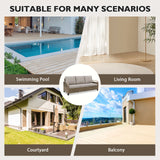 Modern Wicker 3 Piece Outdoor Patio Furniture Set, a 3 - Seat Loveseat and 2 Ottomans - Eagle Peak Custom Canopy Tent