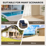 Modern Wicker Outdoor Glider Rocking Chair,2 Chairs, Brown/Gray - Eagle Peak Custom Canopy Tent