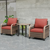 Modern Wicker Outdoor Table and Chairs Set of 3 - Eagle Peak Custom Canopy Tent
