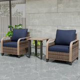 Modern Wicker Outdoor Table and Chairs Set of 3 - Eagle Peak Custom Canopy Tent