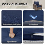 Modern Wicker Outdoor Table and Chairs Set of 3 - Eagle Peak Custom Canopy Tent