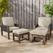 Natural Cedar Furniture Set, Chairs with Ottomans, 4 Pieces - Eagle Peak Custom Canopy Tent