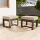 Natural Cedar Outdoor Patio Ottomans, Set of 2 - Eagle Peak Custom Canopy Tent