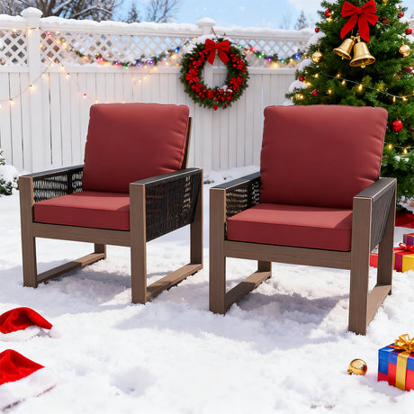 Natural Cedar Patio Furniture, Cedar Chair, 2 Piece - Eagle Peak Custom Canopy Tent