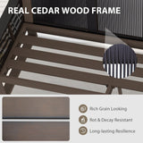 Natural Wood Furniture Set, Sofa, 2 Ottomans and Coffee Table, 4 Pieces - Eagle Peak Custom Canopy Tent