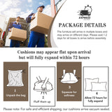 Natural Wood Outdoor Patio Furniture,Sofa 2 Patio Chairs 2 Ottomans and Side Table, 6 pcs - Eagle Peak Custom Canopy Tent