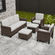 Ocean Vista Wicker Outdoor Patio Furniture Set w/ 3 Seat Sofa, Patio Chairs, 5 Piece - Eagle Peak