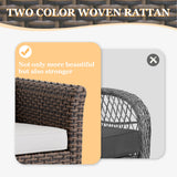 Ocean Vista Wicker Outdoor Patio Furniture Set w/ Patio Chairs, 6 Piece - Eagle Peak