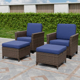 Ocean Vista Wicker Outdoor Patio Seating Set w/ Patio Chairs, 4 Pieces - Eagle Peak