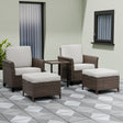 Ocean Vista Wicker Outdoor Patio Seating Set w/ Patio Chairs, 5 Pieces - Eagle Peak
