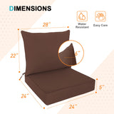Outdoor Deep Seat Cushion Set, 25 x 25 x 5 inch ,Set of 2 - Eagle Peak