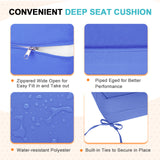 Outdoor Deep Seat Cushion Set, 25 x 25 x 5 inch ,Set of 2 - Eagle Peak Custom Canopy Tent