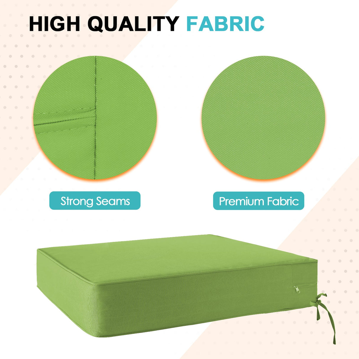 Outdoor Deep Seat Cushion Set, 25 x 25 x 5 inch ,Set of 2 - Eagle Peak Custom Canopy Tent