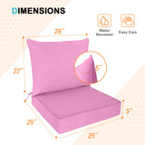 Outdoor Deep Seat Cushion Set, 25 x 25 x 5 inch ,Set of 2 - Eagle Peak Custom Canopy Tent