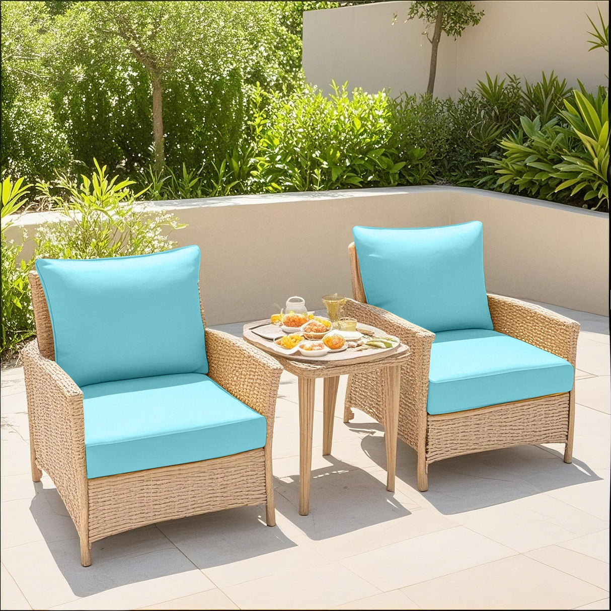 Outdoor Deep Seat Cushion Set, 25 x 25 x 5 inch ,Set of 2 - Eagle Peak Custom Canopy Tent