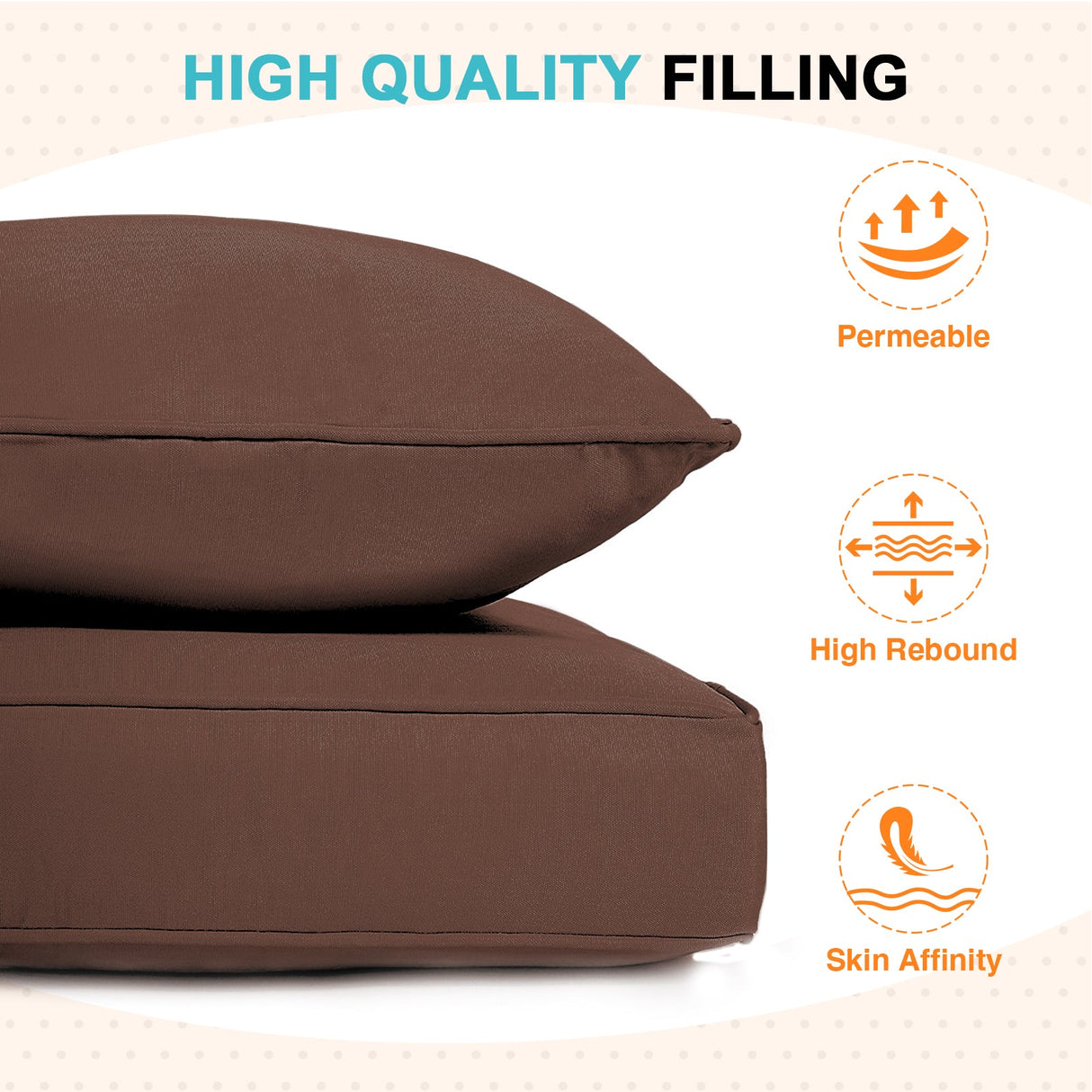 Outdoor Deep Seat Cushion Set, 25 x 25 x 5 inch, Set of 4 - Eagle Peak Custom Canopy Tent