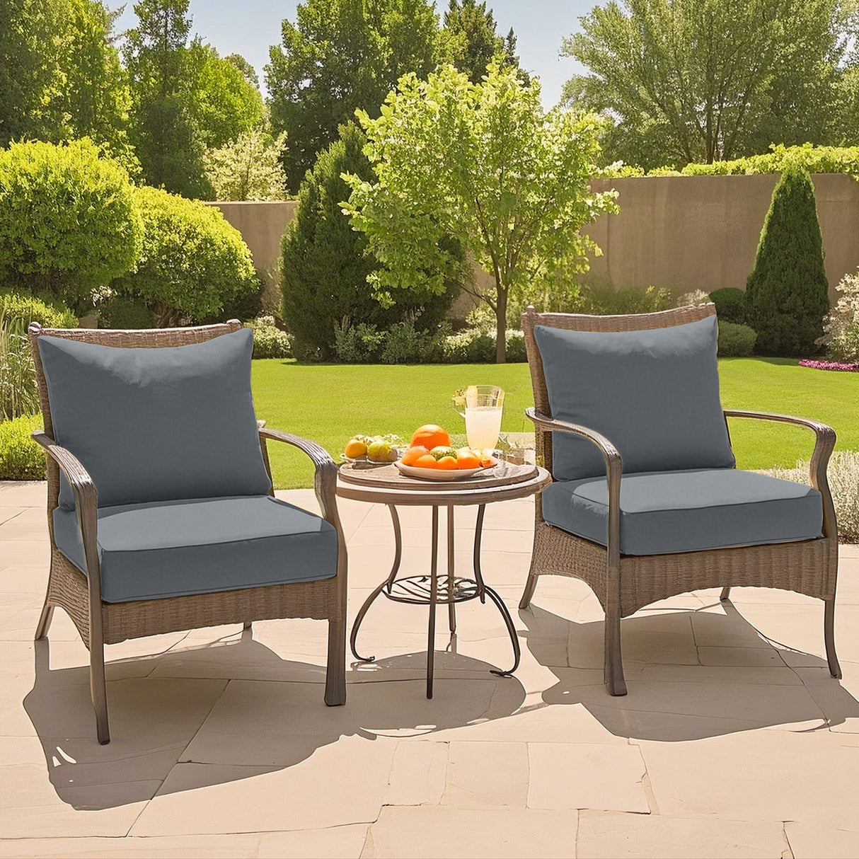 Outdoor Deep Seat Cushion Set, 25 x 25 x 5 inch, Set of 4 - Eagle Peak Custom Canopy Tent