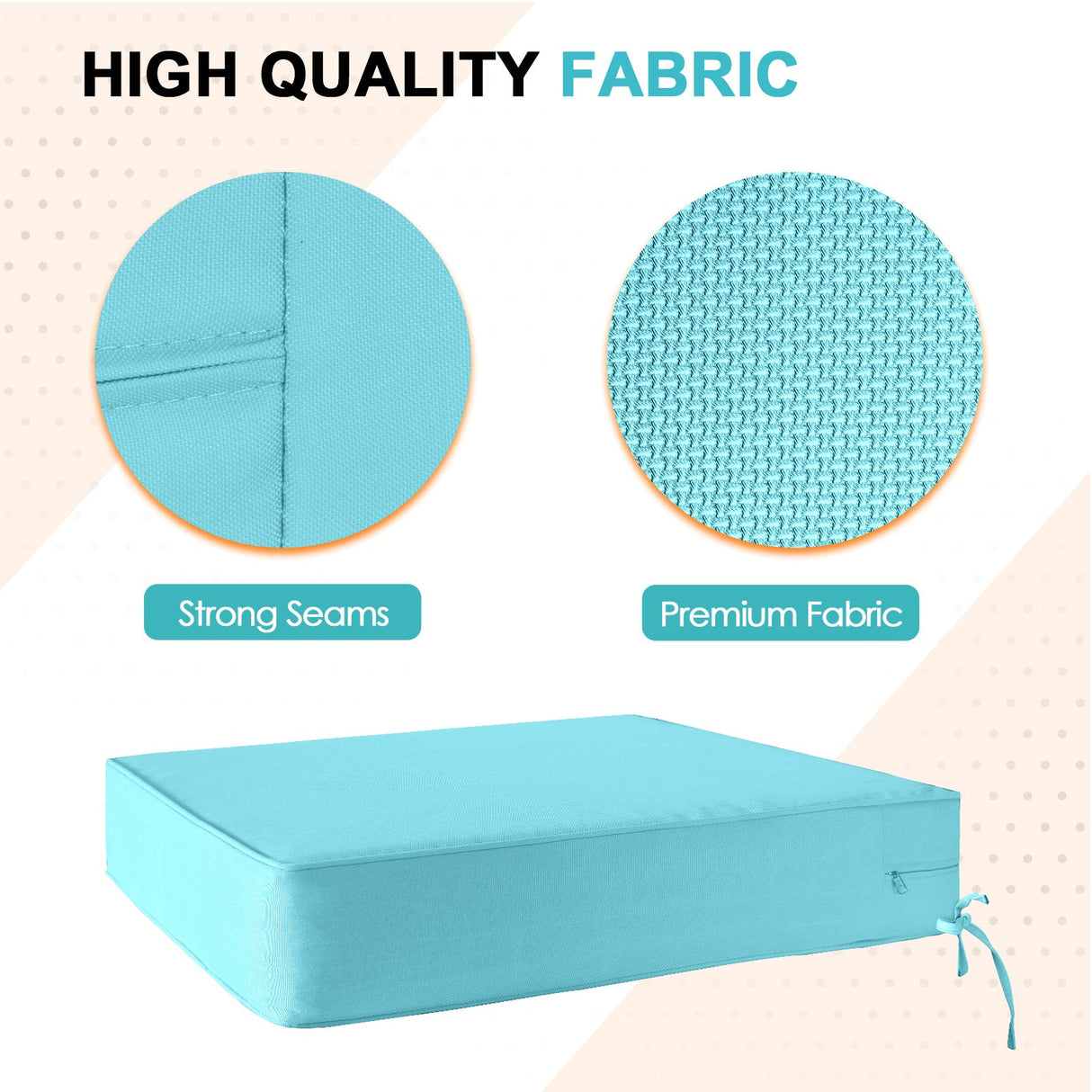 Outdoor Deep Seat Cushion Set, 25 x 25 x 5 inch, Set of 4 - Eagle Peak Custom Canopy Tent