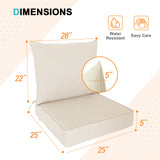 Outdoor Deep Seat Cushion Set, 25 x 25 x 5 inch, Set of 4 - Eagle Peak Custom Canopy Tent