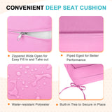 Outdoor Deep Seat Cushion Set, 25 x 25 x 5 inch, Set of 4 - Eagle Peak Custom Canopy Tent