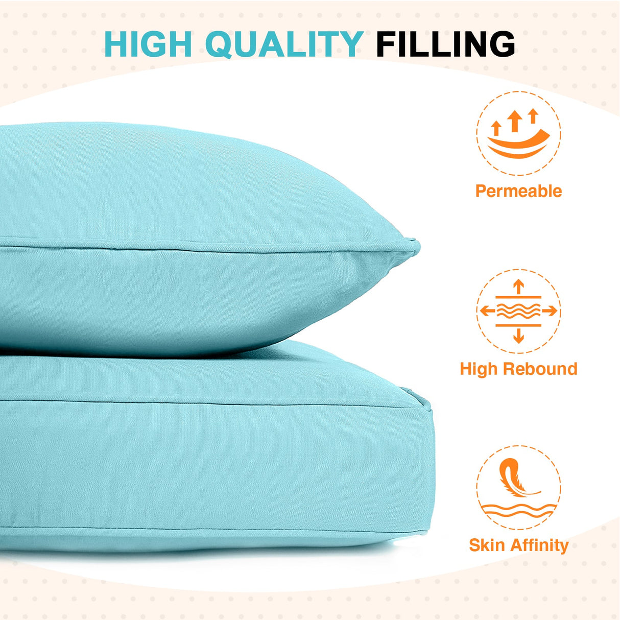 Outdoor Deep Seat Cushion Set, 25 x 25 x 5 inch, Set of 4 - Eagle Peak Custom Canopy Tent