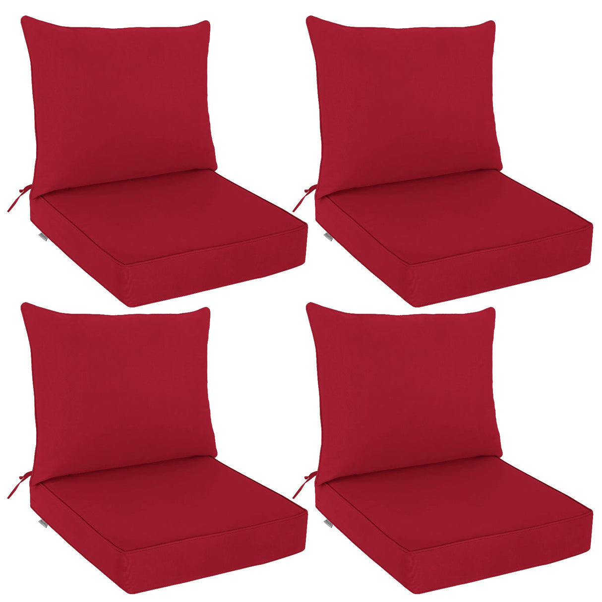 Outdoor Deep Seat Cushion Set, 25 x 25 x 5 inch, Set of 4 - Eagle Peak Custom Canopy Tent