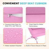 Outdoor Deep Seat Cushion Set, 25 x 25 x 5 inch, Set of 4 - Eagle Peak Custom Canopy Tent