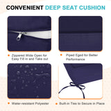 Outdoor Deep Seat Patio Seat Cushion Set, 25x25x5 inch, 2 - Piece Back Chair Cushion - Eagle Peak