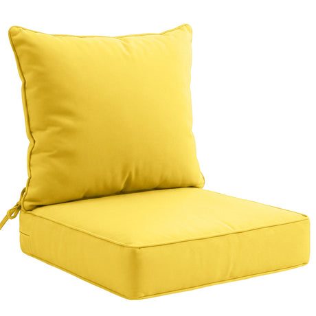 Outdoor Deep Seat Patio Seat Cushion Set, 25x25x5 inch, 2 - Piece Back Chair Cushion - Eagle Peak