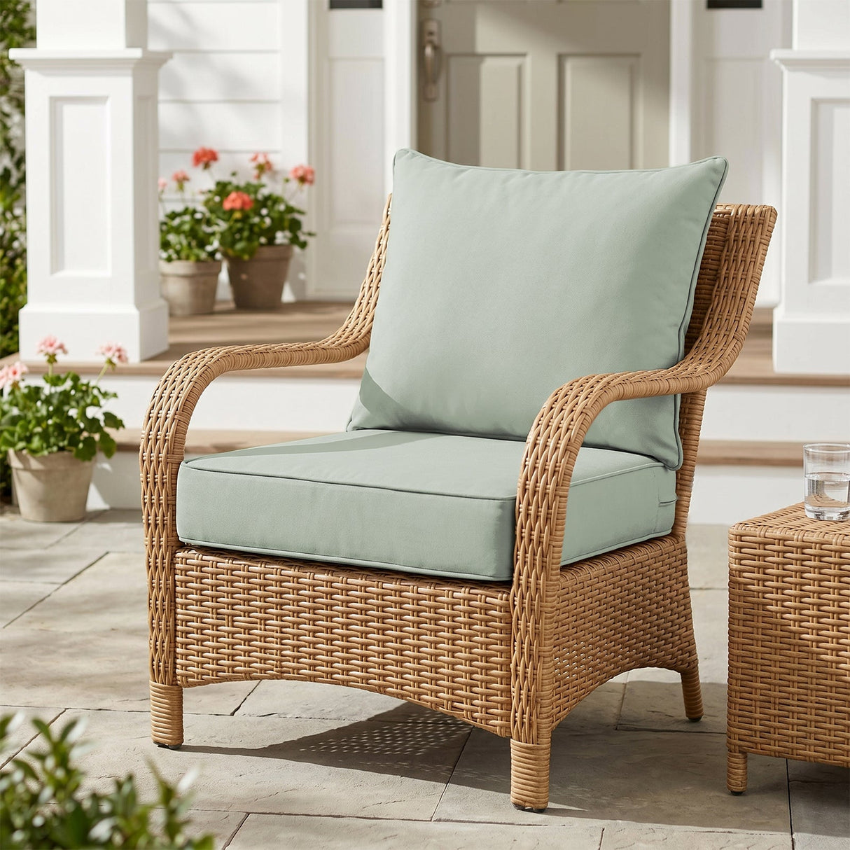 Outdoor Deep Seat Patio Seat Cushion Set, 25x25x5 inch, 2 - Piece Back Chair Cushion - Eagle Peak