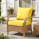 Outdoor Deep Seat Patio Seat Cushion Set, 25x25x5 inch, 2 - Piece Back Chair Cushion - Eagle Peak