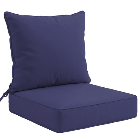 Outdoor Deep Seat Patio Seat Cushion Set, 25x25x5 inch, 2 - Piece Back Chair Cushion - Eagle Peak