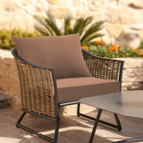 Outdoor Deep Seat Patio Seat Cushion Set, 25x25x5 inch, 2 - Piece Back Chair Cushion - Eagle Peak Custom Canopy Tent