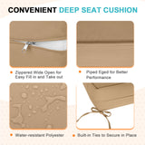 Outdoor Deep Seat Patio Seat Cushion Set, 25x25x5 inch, 2 - Piece Back Chair Cushion - Eagle Peak Custom Canopy Tent