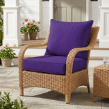 Outdoor Deep Seat Patio Seat Cushion Set, 25x25x5 inch, 2 - Piece Back Chair Cushion - Eagle Peak