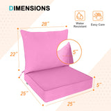 Outdoor Deep Seat Patio Seat Cushion Set, 25x25x5 inch, 2 - Piece Back Chair Cushion - Eagle Peak Custom Canopy Tent