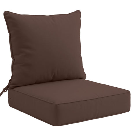 Outdoor Deep Seat Patio Seat Cushion Set, 25x25x5 inch, 2 - Piece Back Chair Cushion - Eagle Peak