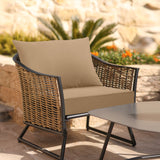 Outdoor Deep Seat Patio Seat Cushion Set, 25x25x5 inch, 2 - Piece Back Chair Cushion - Eagle Peak Custom Canopy Tent