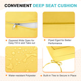 Outdoor Deep Seat Patio Seat Cushion Set, 25x25x5 inch, 2 - Piece Back Chair Cushion - Eagle Peak Custom Canopy Tent