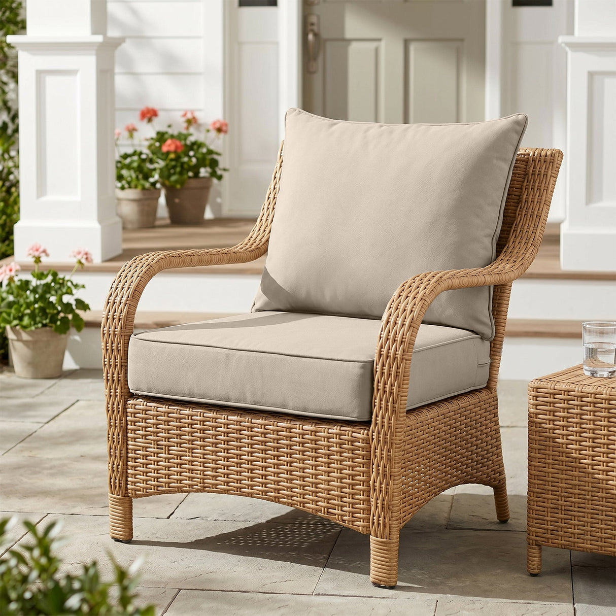Outdoor Deep Seat Patio Seat Cushion Set, 25x25x5 inch, 2 - Piece Back Chair Cushion - Eagle Peak